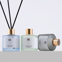 Bouteille de diffuseur d'arôme de luxe personnalisée en gros verre dépoli de différentes couleurs 50ml 100ml 150ml 200ml 500ml huiles vides de support de roseau