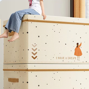 <span class=keywords><strong>2025</strong></span> bán buôn Chất lượng cao nhà QUILT túi có thể gập lại chăn lưu trữ túi không dệt quần áo tổ chức có nắp đậy và xử lý - Product Image 1