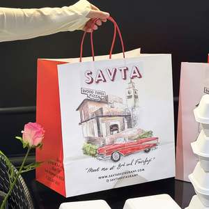 Bolsa de Papel Kraft Biodegradable Personalizada y Ecológica para Comida Rápida para Llevar, para Sushi y Empaque de Pastelería - Product Image 5