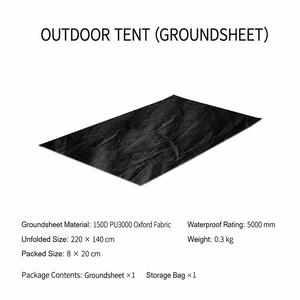 Lightweight Four-<b>Season</b> <b>2</b> Person Single Layer Quick Opening Oxford Fabric Camping Tent Portable Outdoor Hiking Mountaineering - Product Image 6