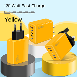 อะแดปเตอร์ชาร์จเร็ว 120W สำหรับเดินทาง 4PD+1USB วัสดุ PC+ABS ทนไฟ ชาร์จเร็วหลายพอร์ต สำหรับ iPhone Samsung - Product Image 2