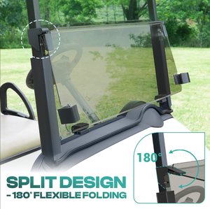 Golf giỏ hàng 4 mét Polycarbonate gấp xuống kính chắn gió rõ ràng/Tinted cho ezgo rxv - Product Image 3