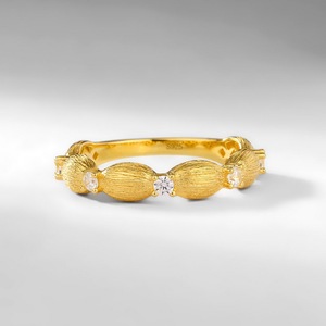 Anillo <span class=keywords><strong>Italiano</strong></span> de <span class=keywords><strong>Oro</strong></span> de <span class=keywords><strong>14K</strong></span> con Acabado Cepillado, Anillo de Alta Gama Retro para el Dedo Índice, Joyería para Mujer, Diseño Personalizado al por Mayor - Product Image 2