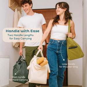 Bolsa de Compras Reutilizable Resistente, Bolsa de Supermercado Extra Grande Plegable, Bolsa de Lona Gruesa, Bolsa de Mano Plegable - Product Image 5
