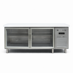 Réfrigérateur sous comptoir en acier inoxydable avec plan de travail, refroidisseur de <span class=keywords><strong>table</strong></span> à tuyaux en cuivre, réfrigérateur-banc de travail - Product Image 6