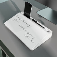 Organisez votre bureau à domicile avec une table de travail en verre et une tableau blanc effaçable à sec pour une utilisation efficace