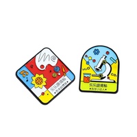 Pins en émail personnalisables pour dropshipping, avec support en forme de timbre, en émail souple, époxy, à paillettes, badges Monstera, finition métal doré, personnalisable