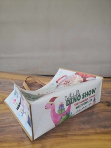 Sac fourre-tout de haute qualité en tissu non tissé laminé avec logo personnalisé, réutilisable pour les courses, l'épicerie, les chaussures et l'emballage - Product Image 5