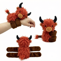 Bracelet en peluche vache des Highlands, jouet de ferme doux et câlin, animaux en peluche vache, jouets unisexes les plus populaires, joli cadeau
