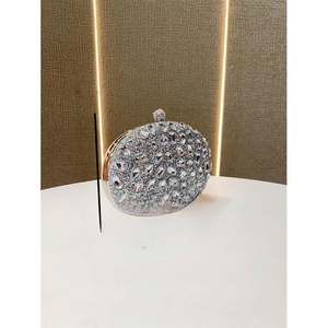 ハート型クラッチラインストーンイブニングバッグ レディース プロム ゴールドクリスタルハンドバッグ - Product Image 4