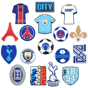 New Arrival European Football Shoe Charms Designer Custom England Football Sports Shoe Charms For Clog Wanker