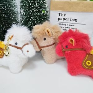 Gantungan Kunci Boneka Kuda Poni Bulu Lembut, Dekorasi Batangan Emas Lucu, Aksesoris Tas untuk Hadiah Festival Imlek Tahun Baru Imlek 2026 - Product Image 1