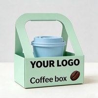 Boîte en carton personnalisée pour boissons de restaurant, boîte à lait avec porte-gobelets, contenants stériles à café à emporter avec robinet