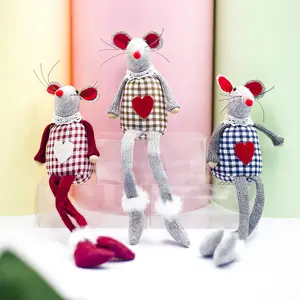 Grosir Anime Lembut Natal Kaki Panjang Wol Tikus Disesuaikan Boneka Mewah Tikus Mainan Hewan