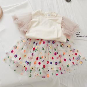 Vestido Camisero sin Mangas con Diseño de Puntos para Niña + Braguitas Rosas, Conjunto de Verano para Niñas - Product Image 1