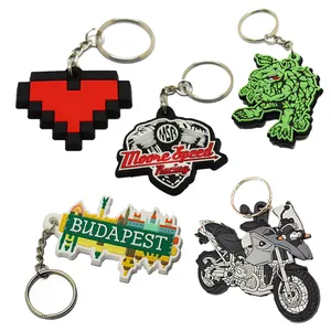 Tùy chỉnh Mini 3D PVC Keychain kim loại Keyring Phụ Kiện Xe Hơi PVC Tùy chỉnh PVC mềm cao su xe Móc chìa khóa quà tặng cho trẻ em