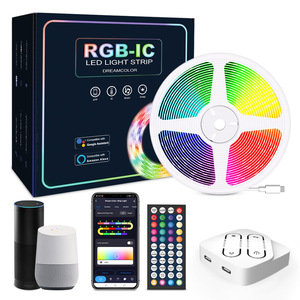 Smart <span class=keywords><strong>WiFi</strong></span> <span class=keywords><strong>RGB</strong></span> <span class=keywords><strong>LED</strong></span> strip <span class=keywords><strong>5050</strong></span> 12V tira de luces <span class=keywords><strong>LED</strong></span> operadas iluminación remota ws2812 rgbic <span class=keywords><strong>LED</strong></span> strip para el hogar - Product Image 1