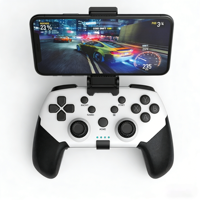 Manette de jeu sans fil multiplateforme compatible MFI Android Steam avec boutons programmables et support pour téléphone