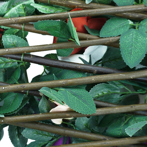 Faux Ivy <span class=keywords><strong>Leaves</strong></span> <span class=keywords><strong>Fence</strong></span> Decor recinzione artificiale espandibile con fiori - Product Image 4