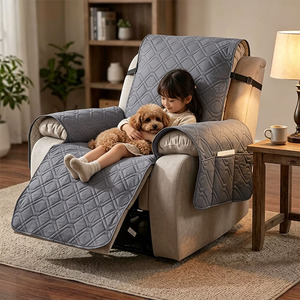 Housse de <span class=keywords><strong>protection</strong></span> imperméable MESOROCK pour meubles de salon, pour animaux domestiques, lavable, avec poches et sangles élastiques, pour fauteuils inclinables - Product Image 3