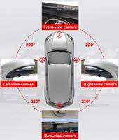 Vue panoramique à 360 degrés système étanche sans couture 4 caméras enregistrement DVR caméra de recul universelle pour toutes les voitures