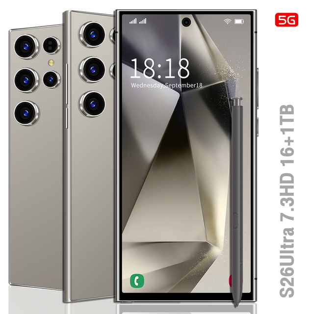 Original Phones S26 ultra Smartphones for S26 ultra 16GB+1TB 5G Dual SIM Cellphone Mobile Phone S26 ultra 5g Smartphone