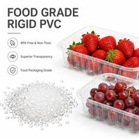 Granulés de PVC rigide haute clarté pour barquettes à viande et produits frais, thermoformage sous vide, composé UPVC de qualité alimentaire