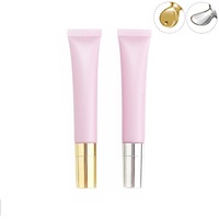 Tube Souple Vide pour Cosmétiques de 20 ml, Emballage d'Huile à Lèvres, Gloss, Crème Contour des Yeux, Lotion, avec Logo Personnalisé, en Plastique Rose Doré