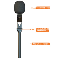 Poignée en métal OEM pour microphone sans fil, idéale pour les interviews, l'enseignement, les podcasts, le vlogging et l'enregistrement vidéo