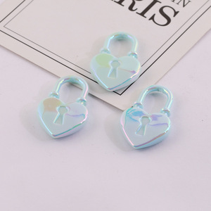 Dijes de aleación de zinc en forma de corazón, colores aleatorios, accesorios de joyería DIY para bolsos, coches, regalos, colgante unisex - Product Image 4