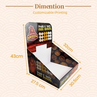 Carton ondulé imprimé personnalisé boîte de présentation de comptoir en papier pour muffins boîtes de présentation perforées avec logo bonbons donut