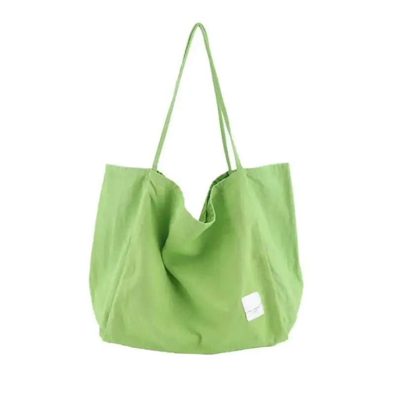 Заводская распродажа, новый продукт, модная Минималистичная большая пляжная сумка, модная зеленая холщовая женская сумка-тоут