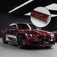 Film de protection de peinture PPF auto-cicatrisant anti-rayures anti-UV rouge sang de dragon métallique liquide brillant en TPU, vente chaude