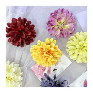 QYY-70 dahlia head fabric flower for flower wall decoration