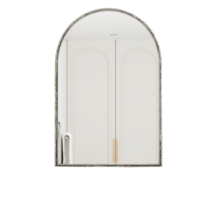 Arched Wall Mirror Silver Frame For Bathroom <b>Vanity</b> Living Room <b>Bedroom</b> Entryway Decor - Product Image 6