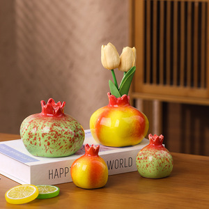 Jarrón Pequeño de Cerámica <span class=keywords><strong>Naranja</strong></span> con Forma de Mango, Adorno de Escritorio con Forma de Fruta, Arreglo Floral para Sala de Estar, Decoración Hidropónica para Plantas Pothos - Product Image 3