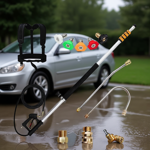 Pistolet de lavage haute pression télescopique 24 pieds en alliage d'aluminium avec jet réglable pour le nettoyage de voitures - Product Image 2