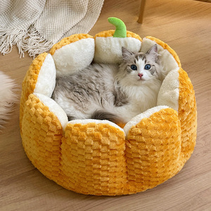 Yeni varış cadılar bayramı kabak yuva <span class=keywords><strong>Pet</strong></span> Mat Heattech katı köpük nötr sonbahar kış ile tüm yıl köpek evi yatak - Product Image 6