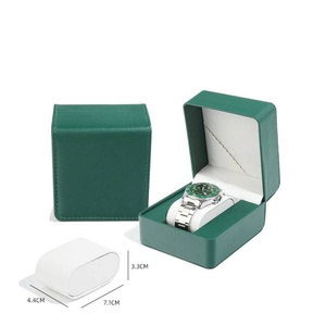 Luxury Custom logo PU Leather Watch Box Wholesale Personalized Velvet Lining Watch Packaging with <b>Pillow</b> for Watch Display - Product Image 4