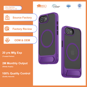 Coque magnétique finition mate avec support ouvert inclinable <span class=keywords><strong>Accessoire</strong></span> de protection complète pour <span class=keywords><strong>iPhone</strong></span> <span class=keywords><strong>SE</strong></span> - Product Image 1