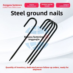 ที่ยึดเต็นท์กันลมพร้อมการตกแต่งพื้นดินเสาเหล็กเคลือบกลางแจ้งแบบข้ามพรมแดน - Product Image 3