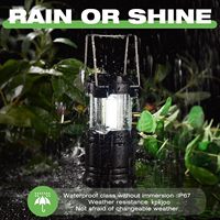 Lampe de tente LED portable, lampe de camping, lampe de poche d'urgence avec 3 piles AA, lanterne, piles non incluses