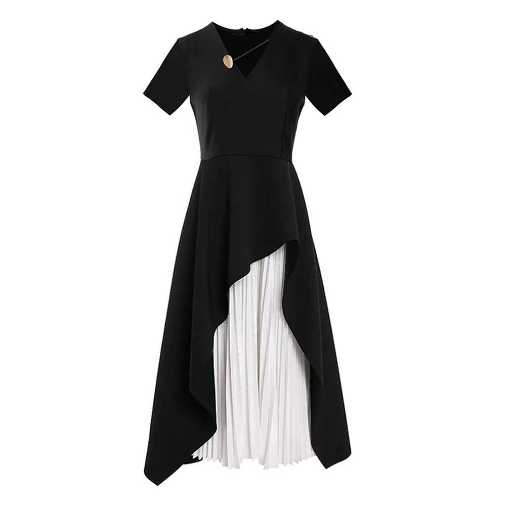 what to wear over a black dress Vanguard Collared Contrast Gown  Tadashi Shoji Official Online Boutique
