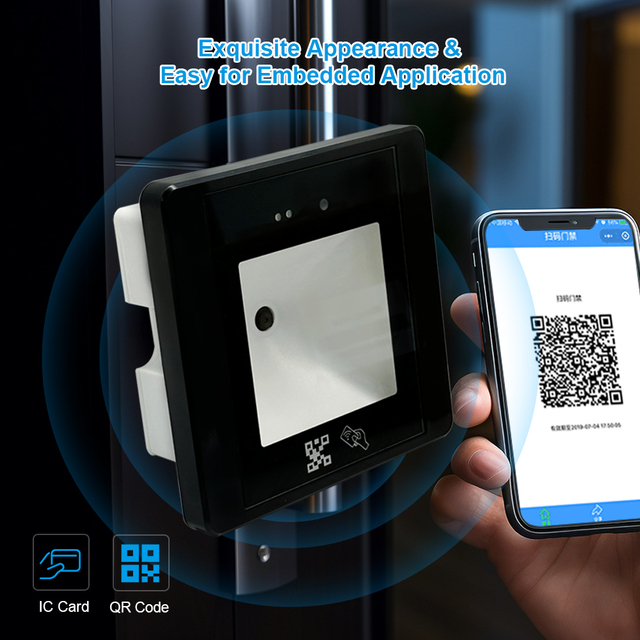 Rakinda RD002 USB 125KHz TCP/IP QR-86 Ethernet RFID QR Code Wiegand Barcode Scanner CCD 4mil Access Control Reader in Stock