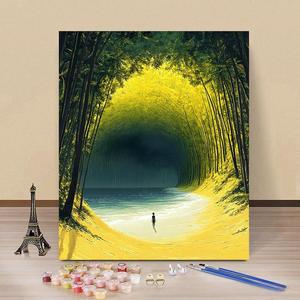 Tranh sơn dầu kỹ thuật số phong cảnh tự làm vẽ tay giá trị cao phong cách phòng khách sơn trang trí - Product Image 6