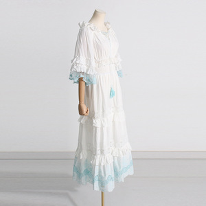2023 nuevo estilo de Otoño de <span class=keywords><strong>moda</strong></span> <span class=keywords><strong>hongo</strong></span> borde malla empalme Top falda de cintura alta traje de dos piezas para mujeres - Product Image 5