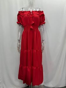 Vestido de Moda para Mujer con Mangas Abullonadas, Estilo Elegante, para Comercio Exterior Transfronterizo - Product Image 6
