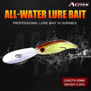 AGITEK <span class=keywords><strong>Leurre</strong></span> de pêche en plastique rigide pour eaux profondes, type Big Bib, en ABS, avec hameçons triples robustes - Product Image 3