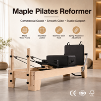 Máquina de Pilates Reformer de Madera de Arce Premium para Entrenamiento de Core en Estudio Comercial
