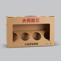 Scatola Portabottiglie in Cartone Riciclabile Personalizzata per 4-6 Bottiglie di Vino o Birra con Manico per Spedizione e Trasporto di Bevande